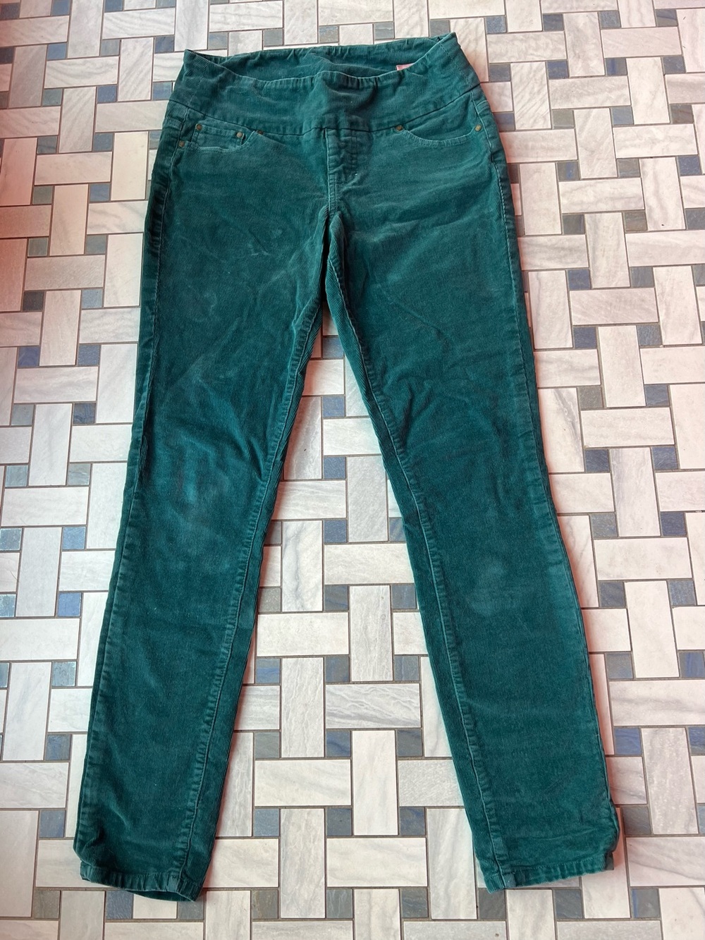 Jag Jeans Straight Leg Corduroy Pants in Dark Teal